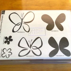 New unmounted Stampin up Definitely Decorative Bold Butterfly stamps